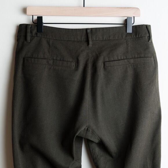 Lululemon Commission Pants Mens 32 Heathered Dark Olive Slim Wool Chino M5561S - Picture 9 of 14